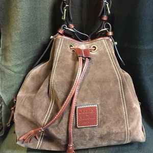 Dooney Brown Drawstring Duffle Hobo